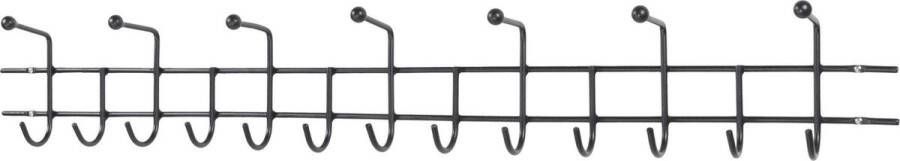 Spinder Design Barato 5 Wandkapstok met 20 haken 119x8x11 cm Zwart