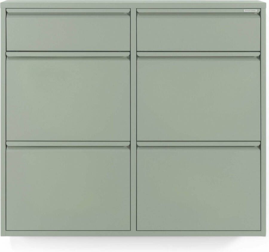 Spinder Design Billy 6 Schoenenkast Dusty Green