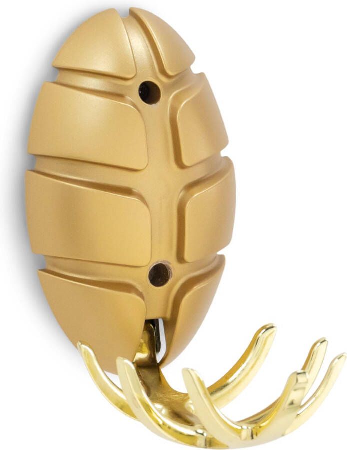 Spinder Design Bug Wandkapstok met Metalen Haak Goud