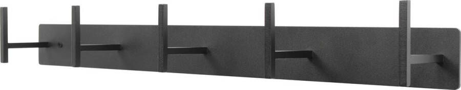 Spinder Design Chapman 5 Wandkapstok met 5 haken 64x8 5x8 5 cm Zwart