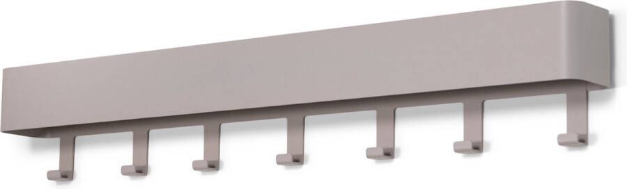 Spinder Design Dax Play 7 Wandkapstok met 7 haken 72x7 5x12 cm Zijdeachtige Taupe