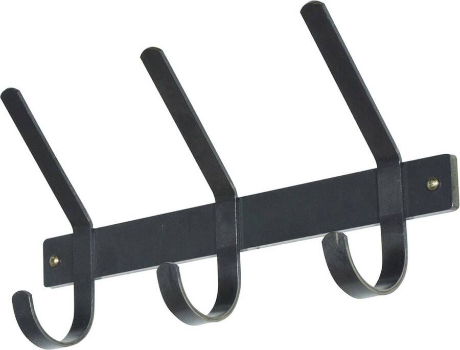 Spinder Design Dexter Wandkapstok met 3 haken 40x8 2x21 cm Blacksmith
