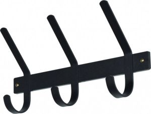 Spinder Design Dexter Wandkapstok met 3 haken 40x8 2x21 cm Zwart