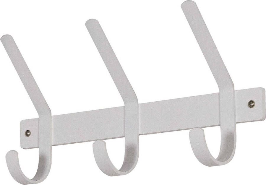 Spinder Design Dexter Wandkapstok met 3 haken 40x8 2x21cm Wit