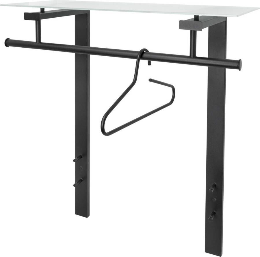 Spinder Design Dutch Kapstok Met Melkglas 90x80x33 cm Zwart
