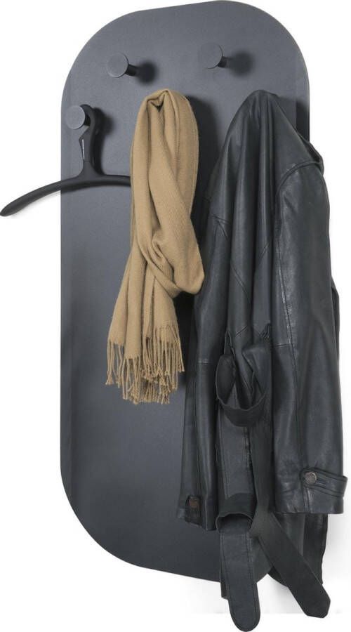 Spinder Design Espen Wandkapstok met 5 haken 55x7x115 cm Zwart