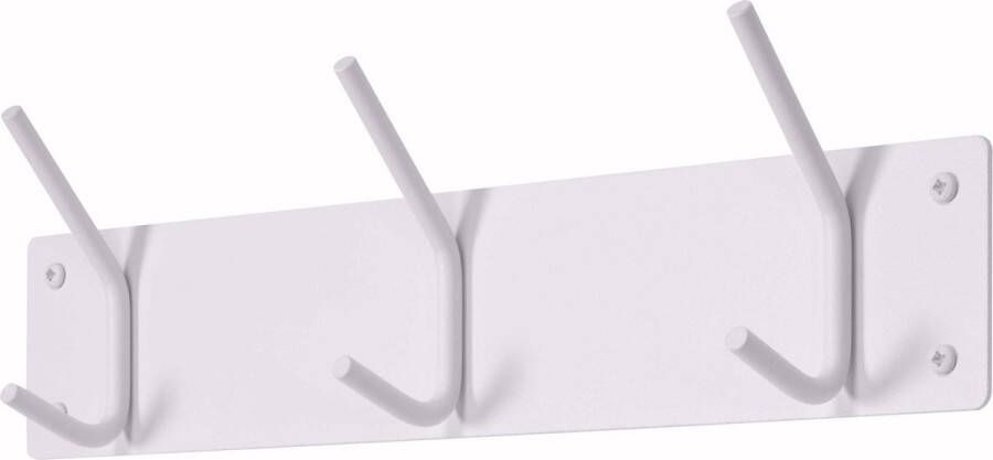 Spinder Design Fusion Wandkapstok met 3 haken 40x6x11 5 cm Wit - Foto 2