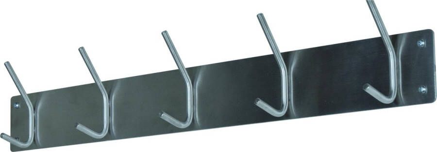Spinder Design Fusion Wandkapstok met 5 haken 70x6x11 5 cm RVS