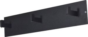 Spinder Design Leatherline 3 Wandkapstok met 3 haken 50x7x10 cm- Zwart