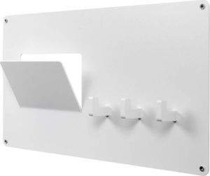 Spinder Design Leatherman Mail Kapstok met 3 Haken 45x25x5 cm Wit