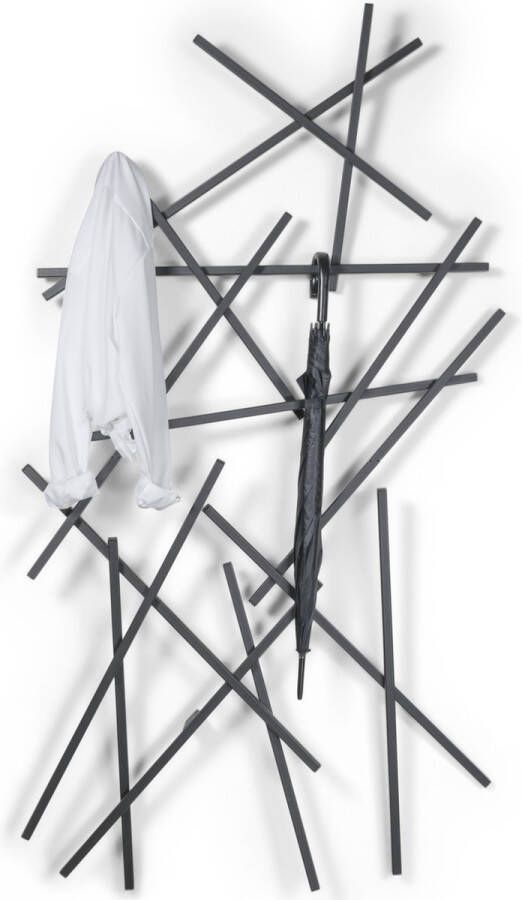 Spinder Design Matches Large Wandkapstok 100x15x184 cm Zwart