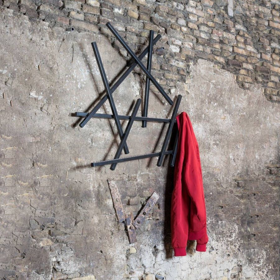 Spinder Design Matches XS Kapstok met 7 Haken 80x75x10 cm Blacksmith