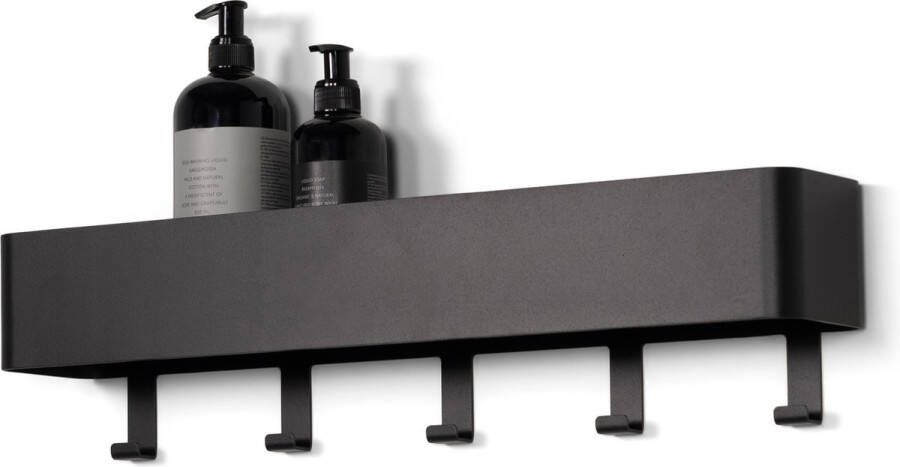 Spinder Design Multi 5 Wandkapstok H 13 cm Zwart