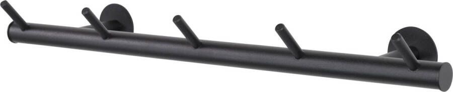 Spinder Design Odin 02 Kapstok met 5 Haken 55x13x8 cm Zwart