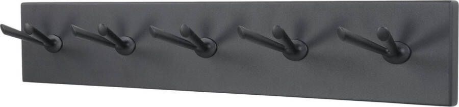 Spinder Design Pull 5 Wandkapstok met 10 haken 74 5x10x12 5 cm Zwart