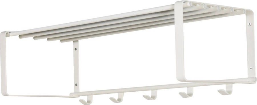 Spinder Design Rex 2 Wandkapstok met 5 haken 70x29x19 cm Wit - Foto 2