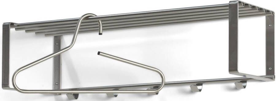Spinder Design Rex 2 Wandkapstok met 5 haken 70x29x19 cm Nikkel - Foto 2