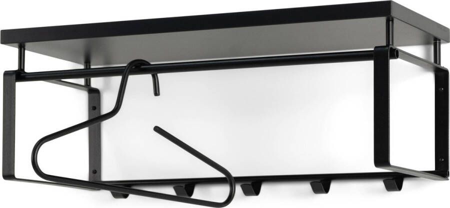 Spinder Design Rex 3 Wandkapstok 28 x 70 cm Staal Zwart