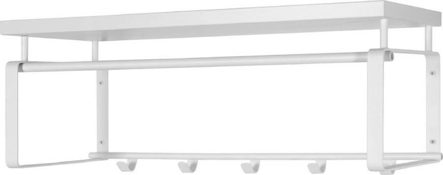 Spinder Design Rex 3 Wandkapstok met 5 haken en hoedenplank 70x29x28 cm Wit - Foto 2