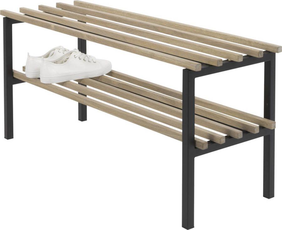 Spinder Design RIZZOLI BENCH Halbank Zwart Eiken
