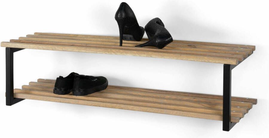 Spinder Design Rizzoli | Marco XL (100 cm) Schoenenrek Zwart | Eiken