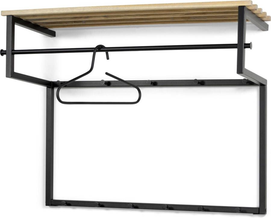 Spinder Design RIZZOLI XL (100 cm) Wandkapstok Zwart Eiken