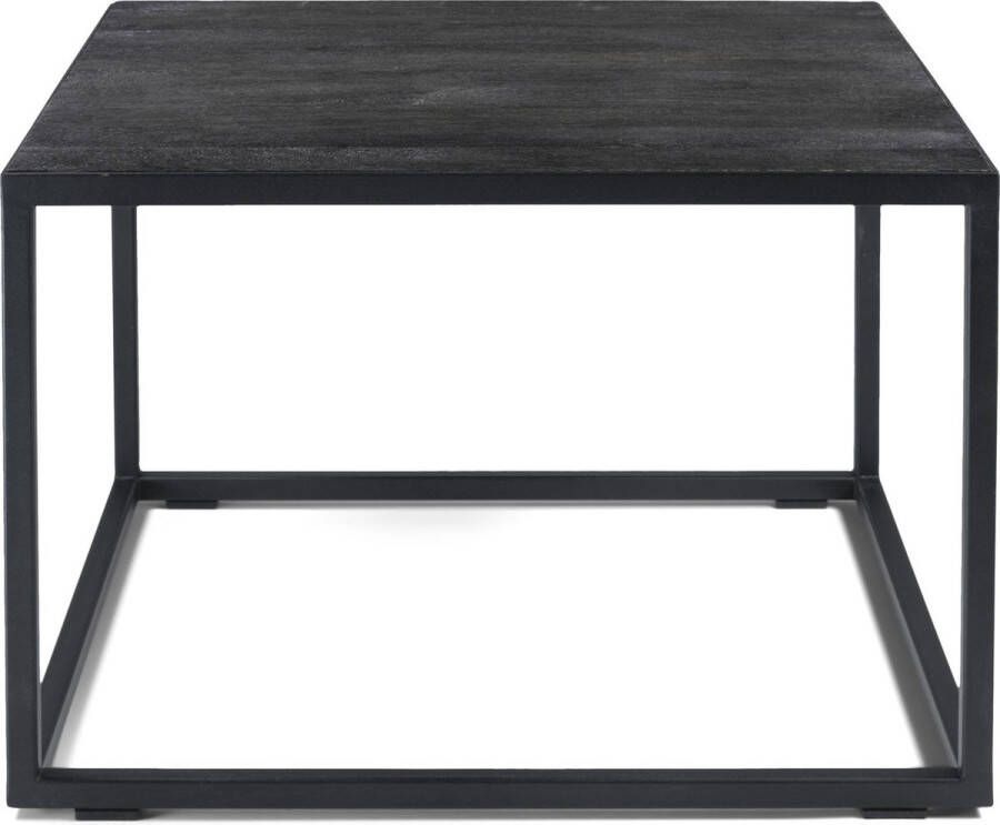 Spinder Design Daniël Salontafel 60x60x40 Cm Staal hout Zwart