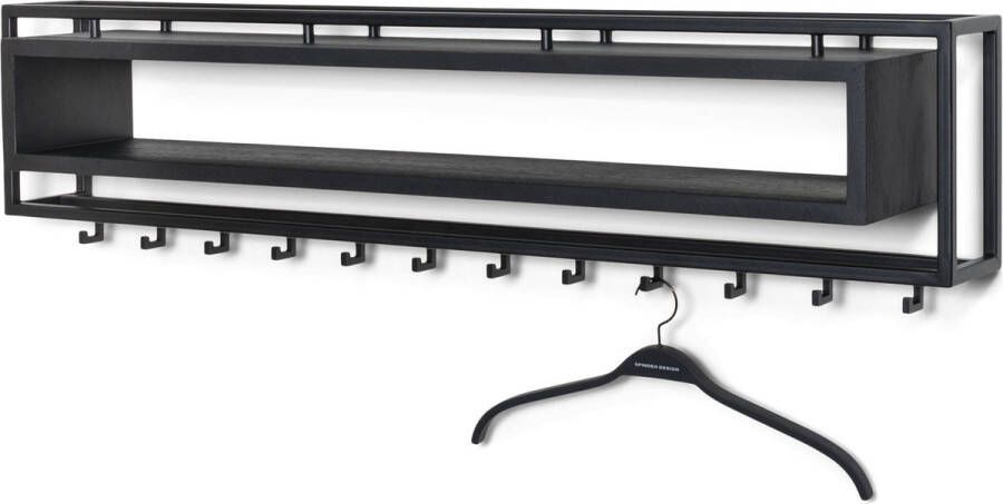 Spinder Design SCHOOL 120 BLACK EDITION Wandkapstok Zwart