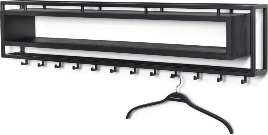 Spinder Design SCHOOL 120 BLACK EDITION Wandkapstok Zwart