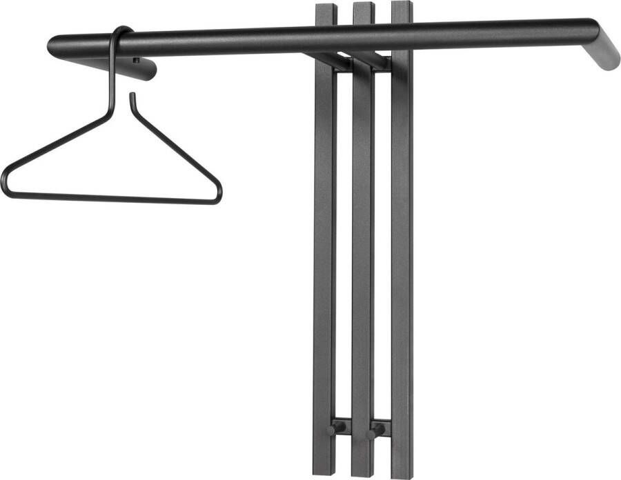 Spinder Design Senza 1- Kapstok 2 Haken 65x63 5x28 cm Zwart