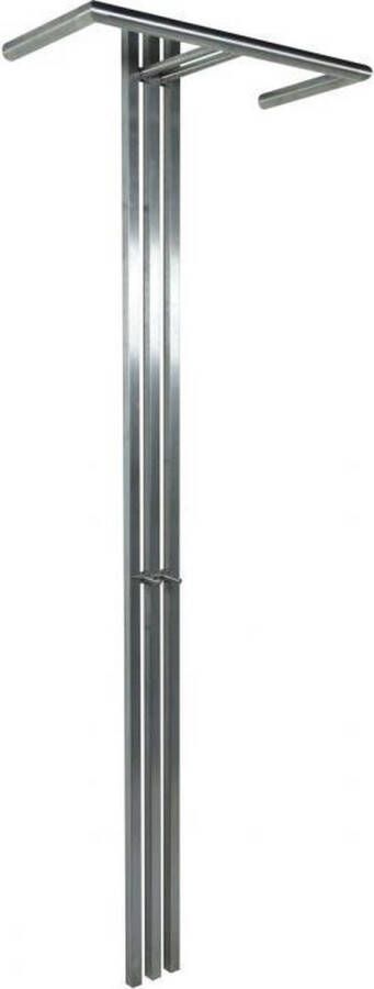 Spinder Design Senza 5 Wandkapstok met 2 haken 65x28x190 cm RVS