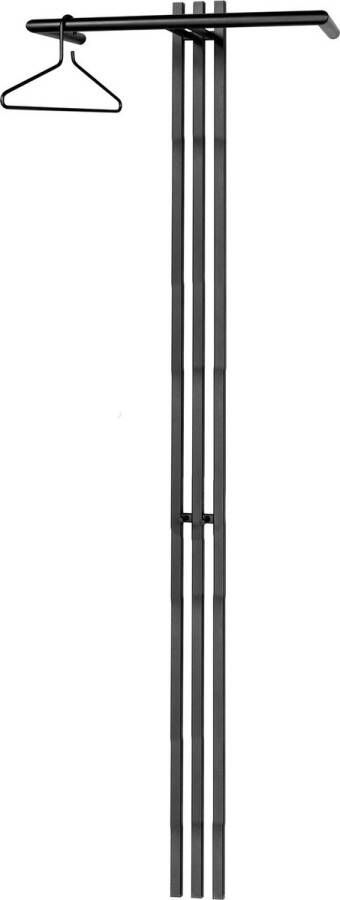 Spinder Design Senza 5 Wandkapstok met 2 haken 65x28x190 cm Zwart