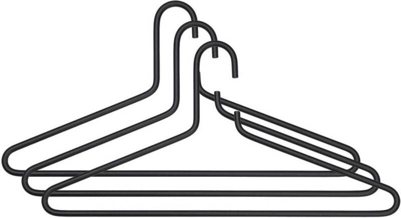 Spinder Design SENZA 6 Kledinghangers (set van 3 stuks) Zwart