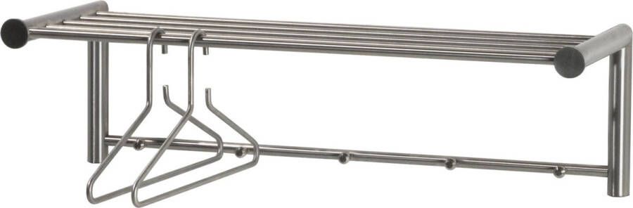 Spinder Design Suza 3 Wandkapstok met 5 haken 79x29x23 cm RVS