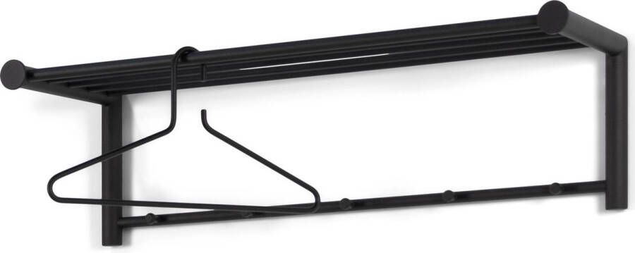 Spinder Design Suza 3 Wandkapstok met 5 haken 79x29x23 cm Zwart