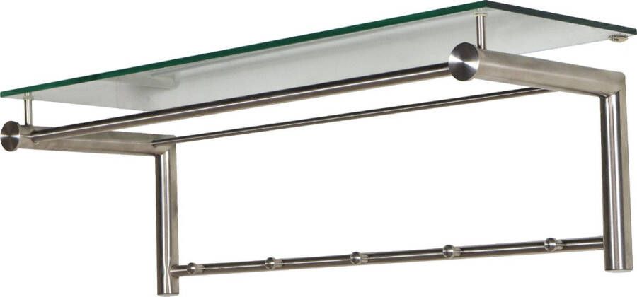 Spinder Design Suza 5 Wandkapstok met 5 haken 79x29x28 cm RVS Glas - Foto 2