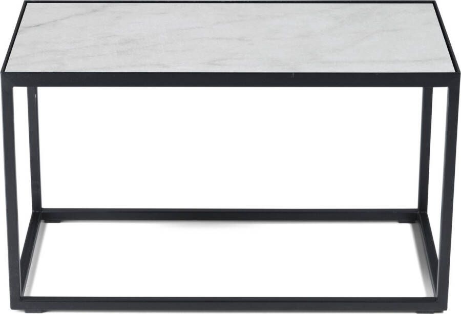 Spinder Design Tijl Bijzettafel 60x30x35 cm Zwart Wit