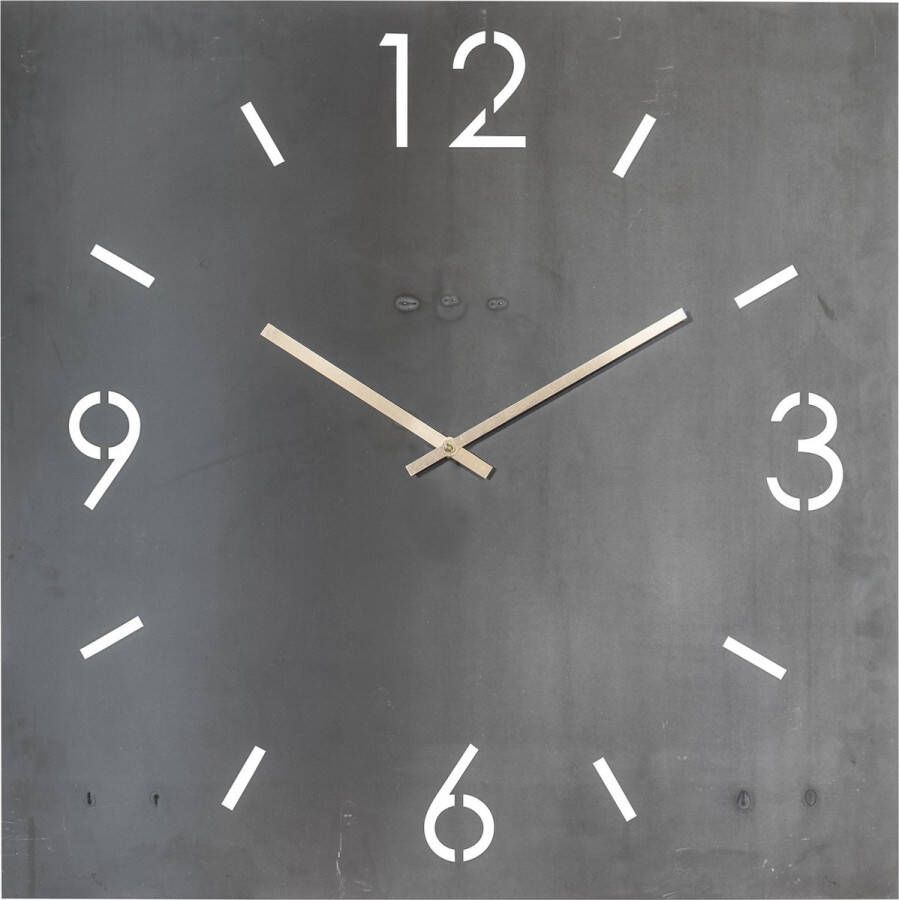 Spinder Design Time Wandklok Vierkant 60x60 cm Blacksmith