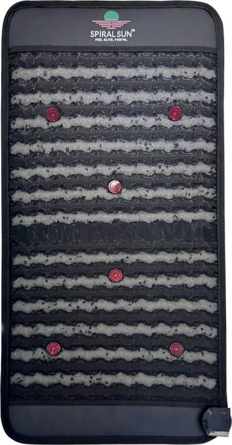 Spiral Sun PEMF Mat Compact 100 x 50 cm Infrarood PEMF mat Lichttherapie Mat Edelsteentherapie Holistisch Welzijn Therapeutische Frequenties (1-30 Hz) Infrarood Therapie Draagbaar 2 Soorten Edelstenen Alternatieve Geneeswijzen