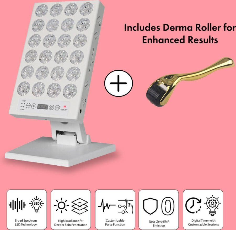 Spiral Sun Roodlichttherapie Beauty Paneel Voor een Stralende Huid Red Light Therapy Verstelbare Hoek Rood Licht Therapie Paneel Schoonheid Therapie Perfect voor Schoonheidssalon Infrarood Paneel Bijna 0 EMF Waarde RLT Therapie