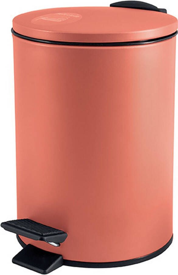 Spirella Pedaalemmer Cannes terracotta 5 liter metaal L20 x H27 cm soft-close toilet badkamer