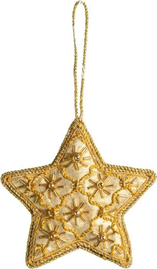 Spiru Hanger Ornament Traditioneel Ster Geel (17 cm)