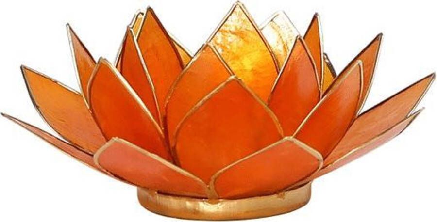 Spiru Lotus Sfeerlicht Oranje 2e Chakra Goudrand