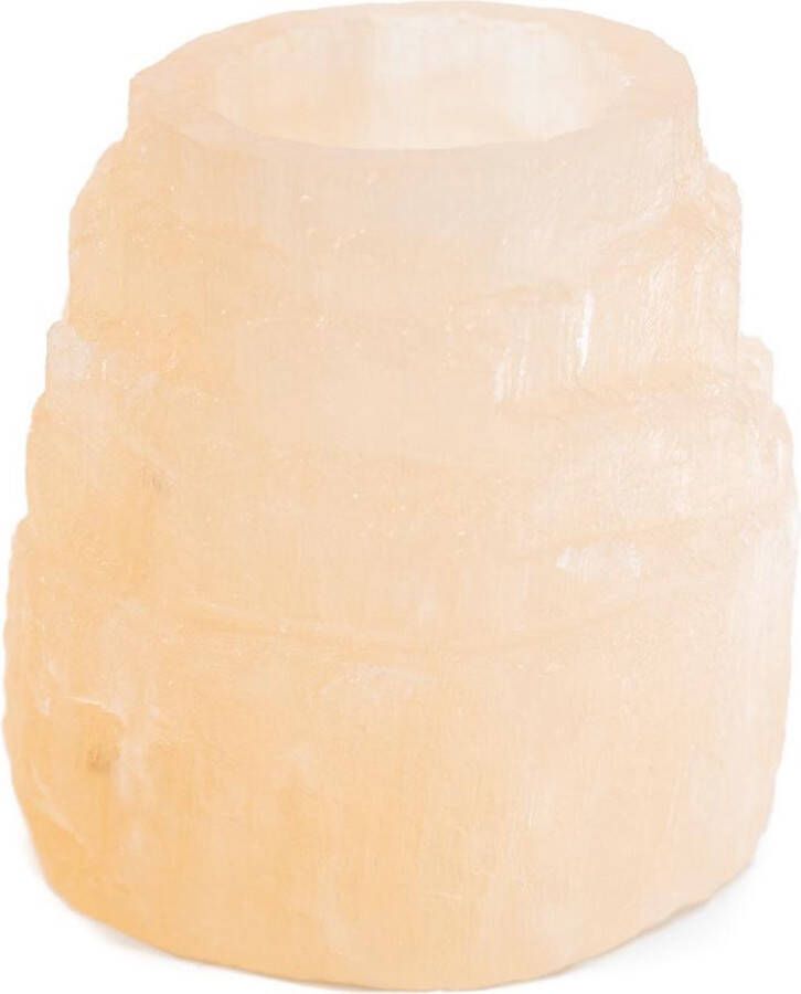 Spiru Seleniet Waxinelichthouder Cilinder Oranje – 5 x 8 cm (ca. 600 gram)