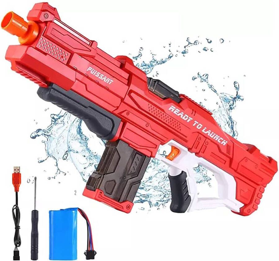 Splash Automatisch waterpistool | 800ml tank | Water gun | Elektrisch waterpistool | ROOD