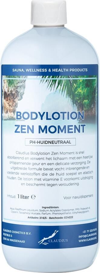 Splashbox Cosmetics B.V. Bodylotion Zen Moment 1 Liter met dop