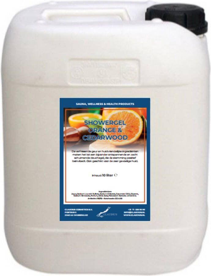 Splashbox Cosmetics B.V. Douchegel Sweet Orange & Cedarwood 10 Liter 2 in 1 voor lichaam en haar Showergel