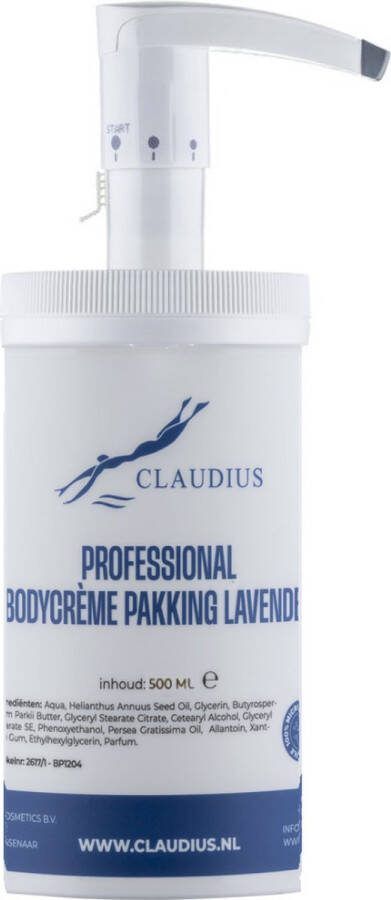 Splashbox Cosmetics B.V. Professional Bodycrème Pakking Lavendel 500 ml in handige salonverpakking