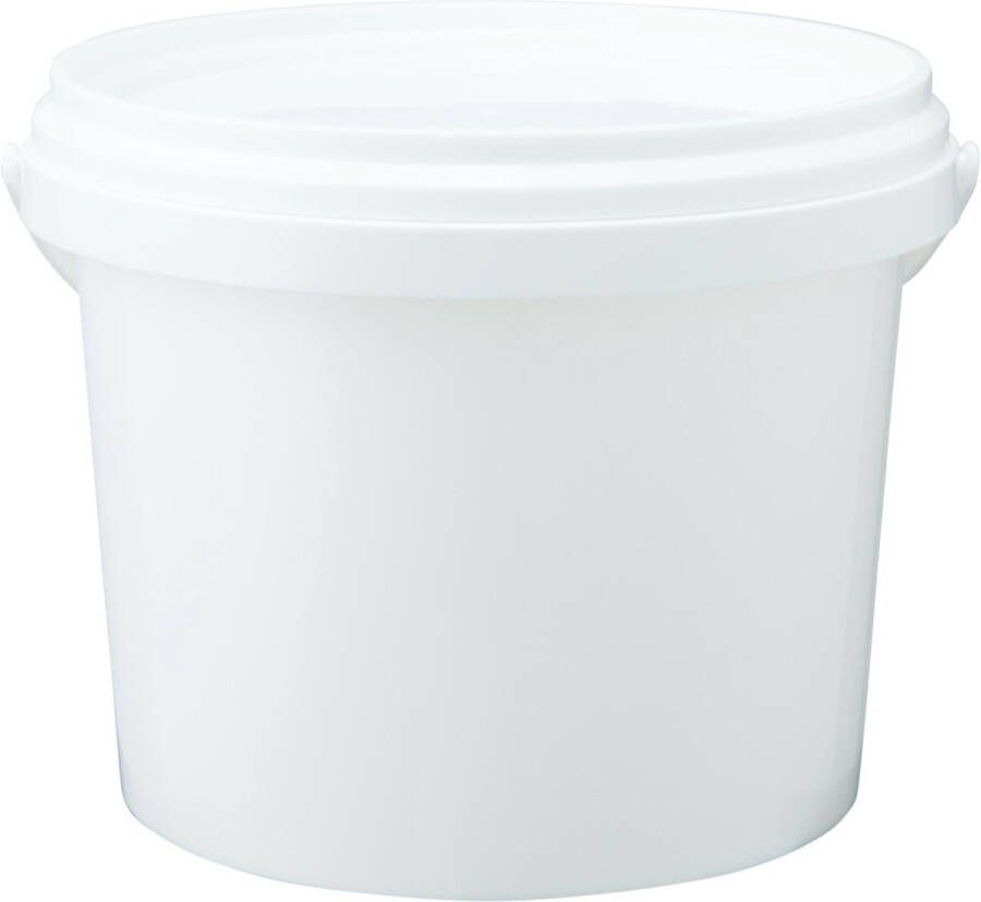 Splashbox Product Support B.V. Lege Plastic Emmer Wit met Deksel – 1 liter