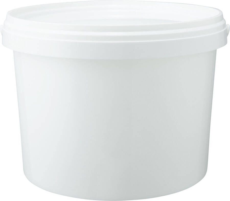 Splashbox Product Support B.V. Lege Plastic Emmer Wit met Deksel – 2 5 liter